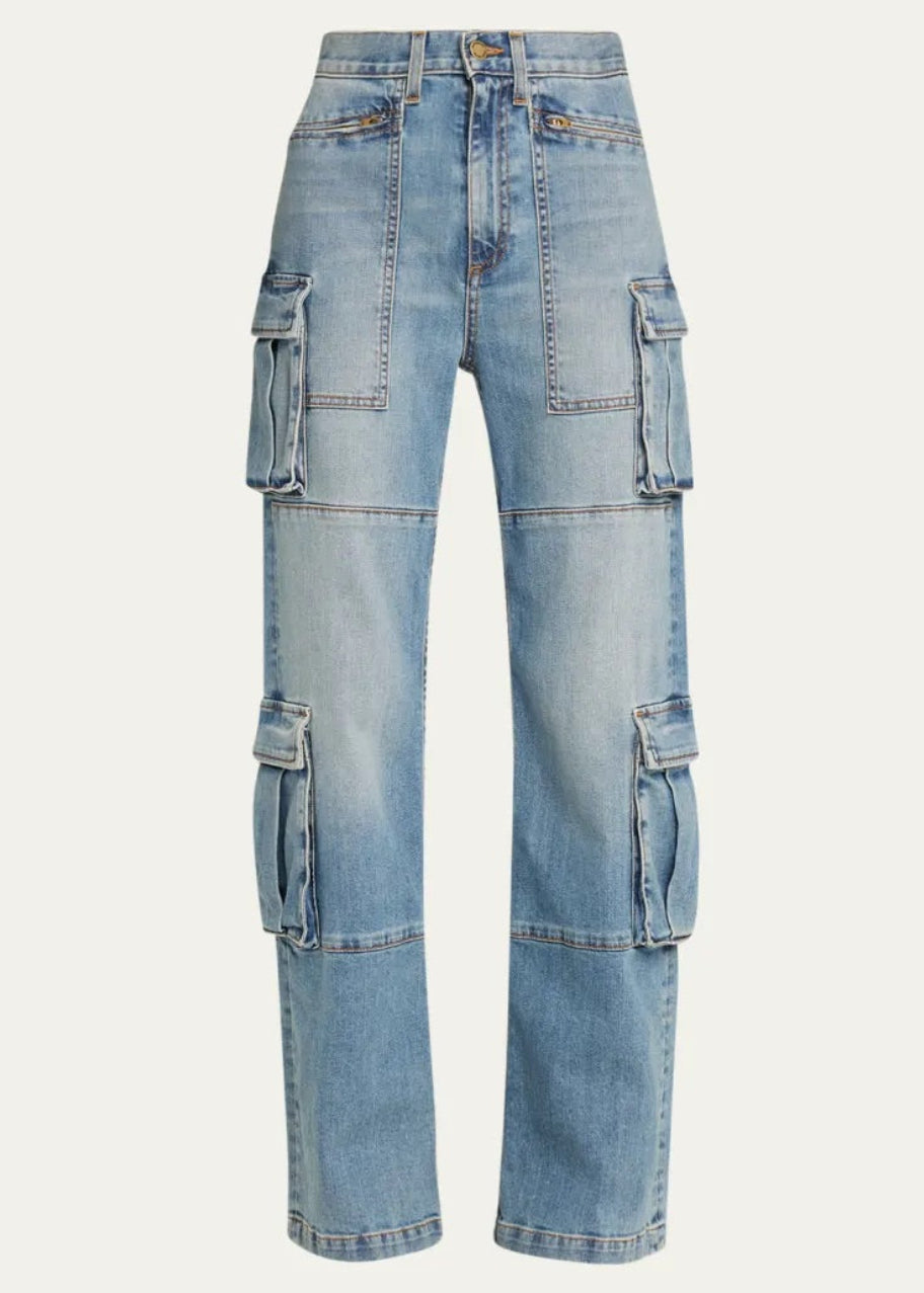 Ramy Brook Light Wash Giana Cargo Jeans Size 29
