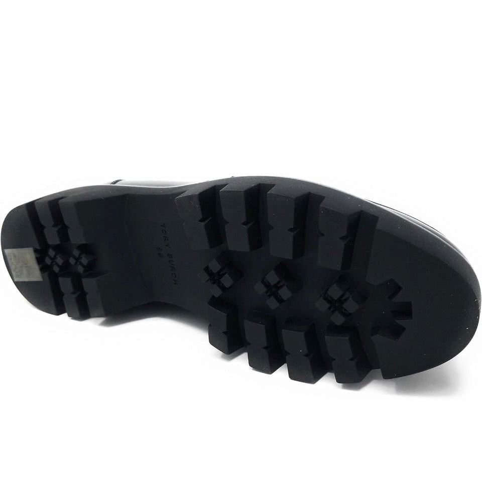 Tory Burch Everly Black Lug Sole Loafers Size 7.5