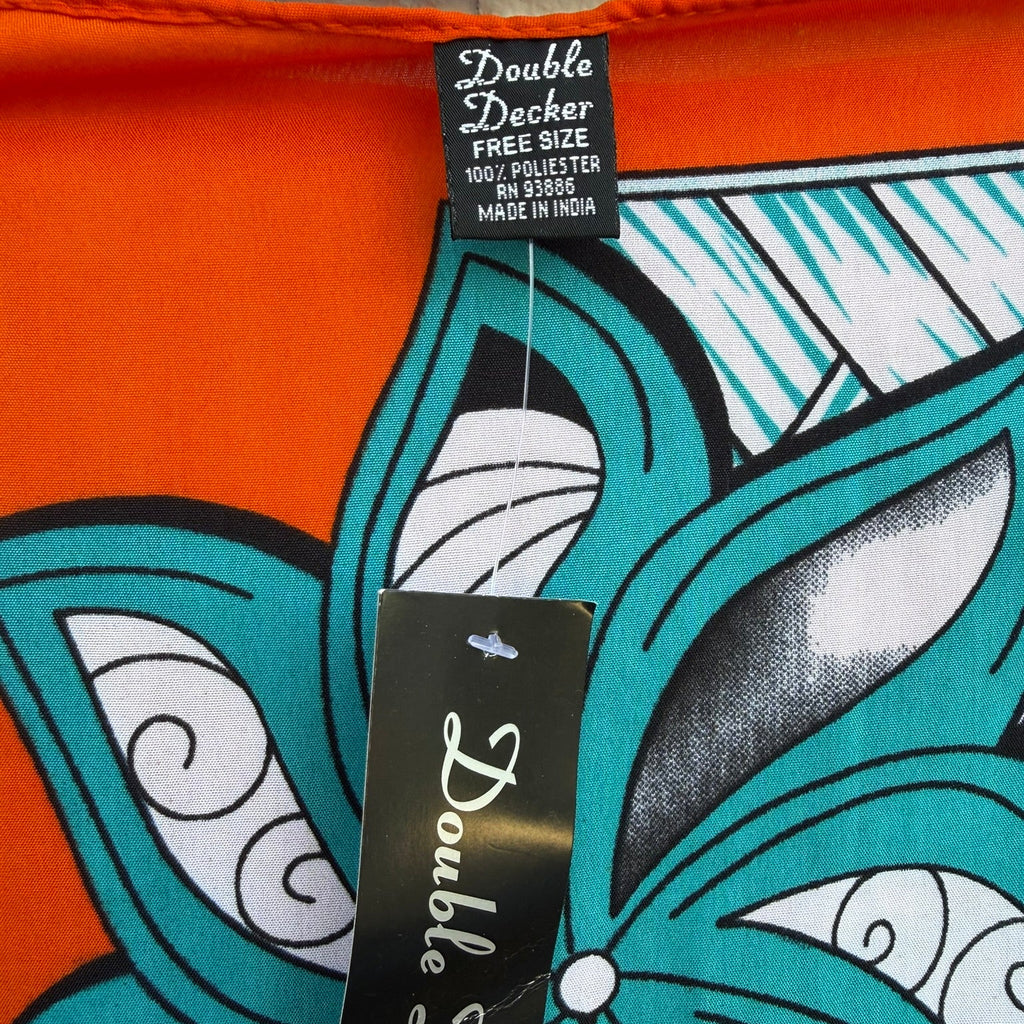 Double Decker Tropical Print Turtle Sarong Wrap
