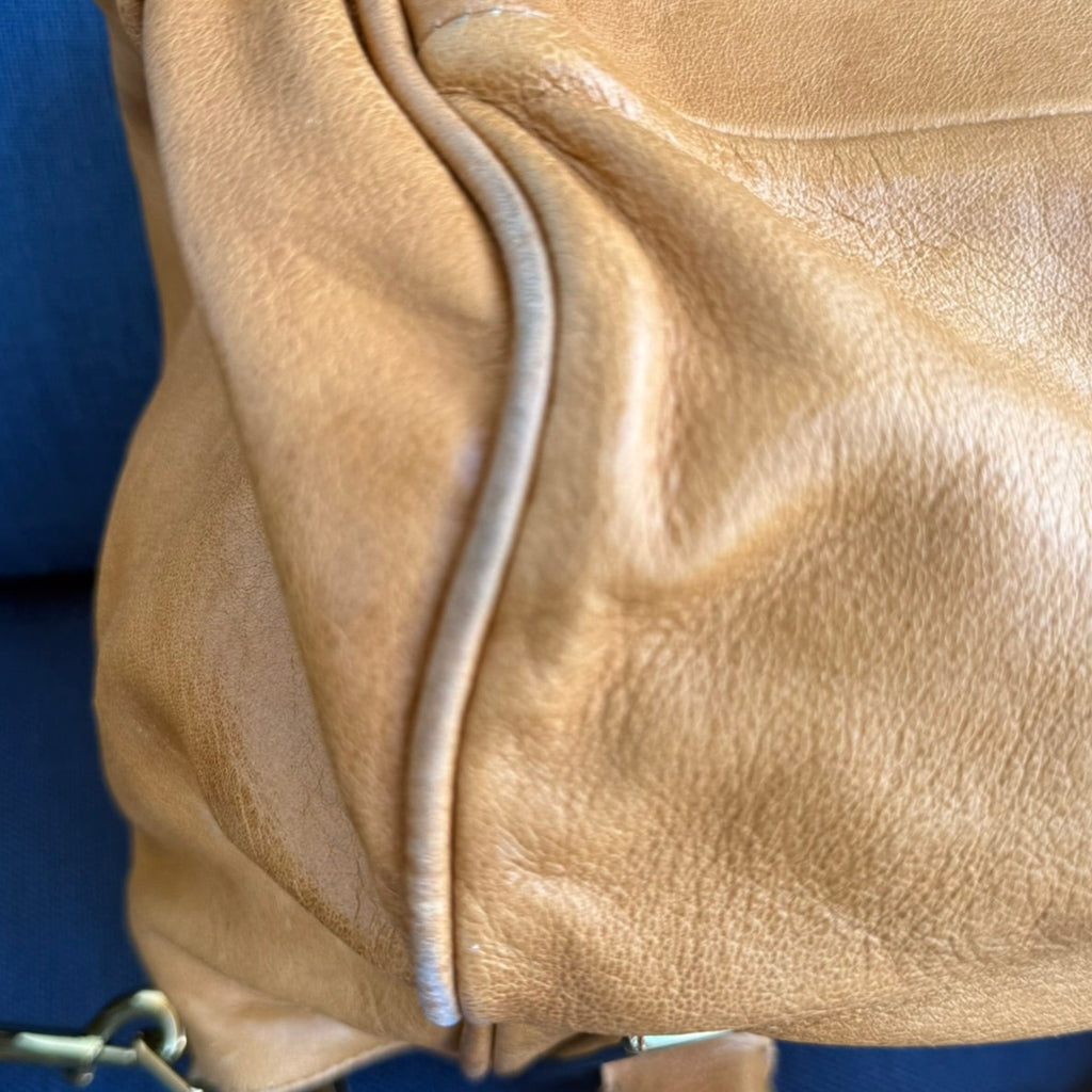 Chloe Ethel Handbag Leather 2-way Brown Gold.