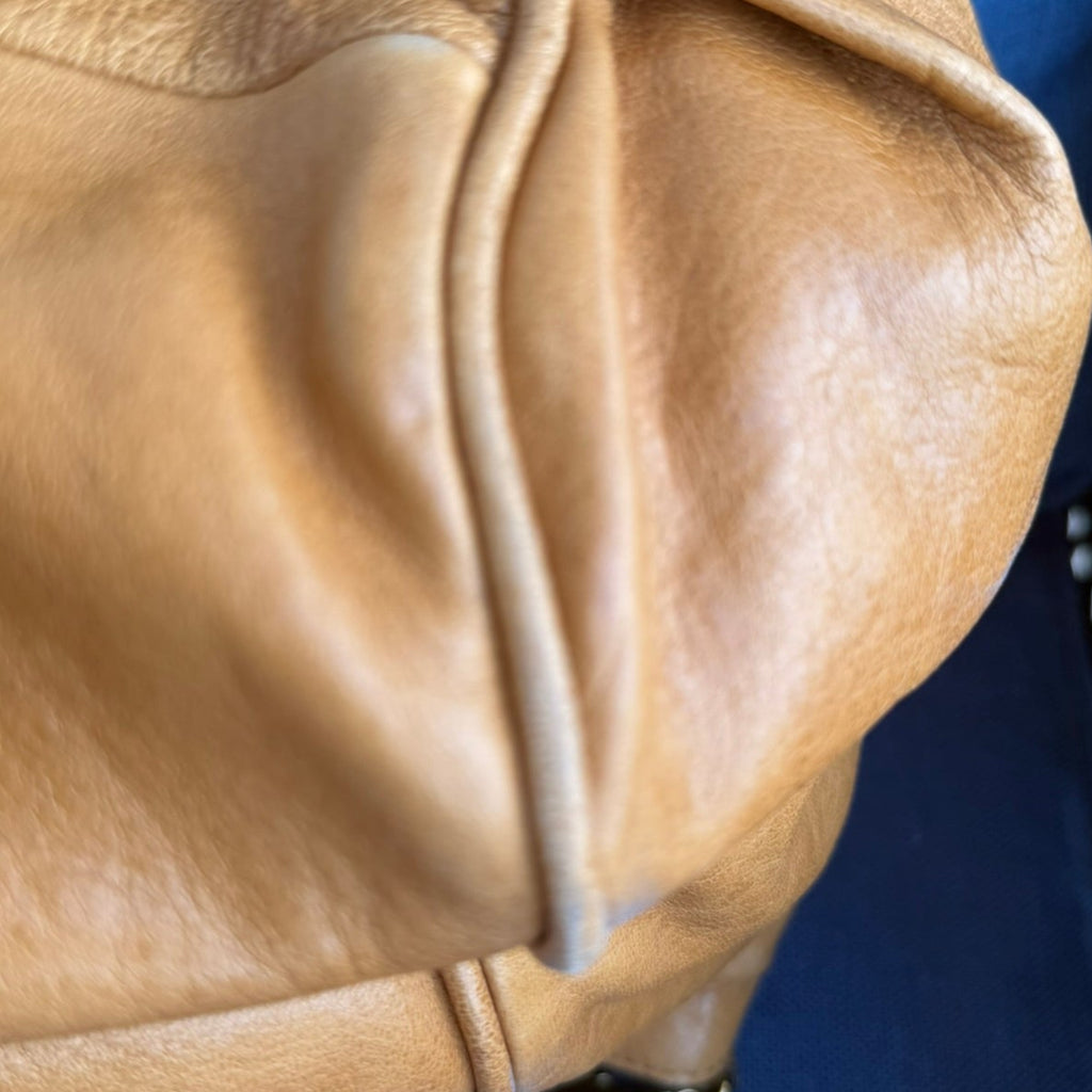 Chloe Ethel Handbag Leather 2-way Brown Gold.