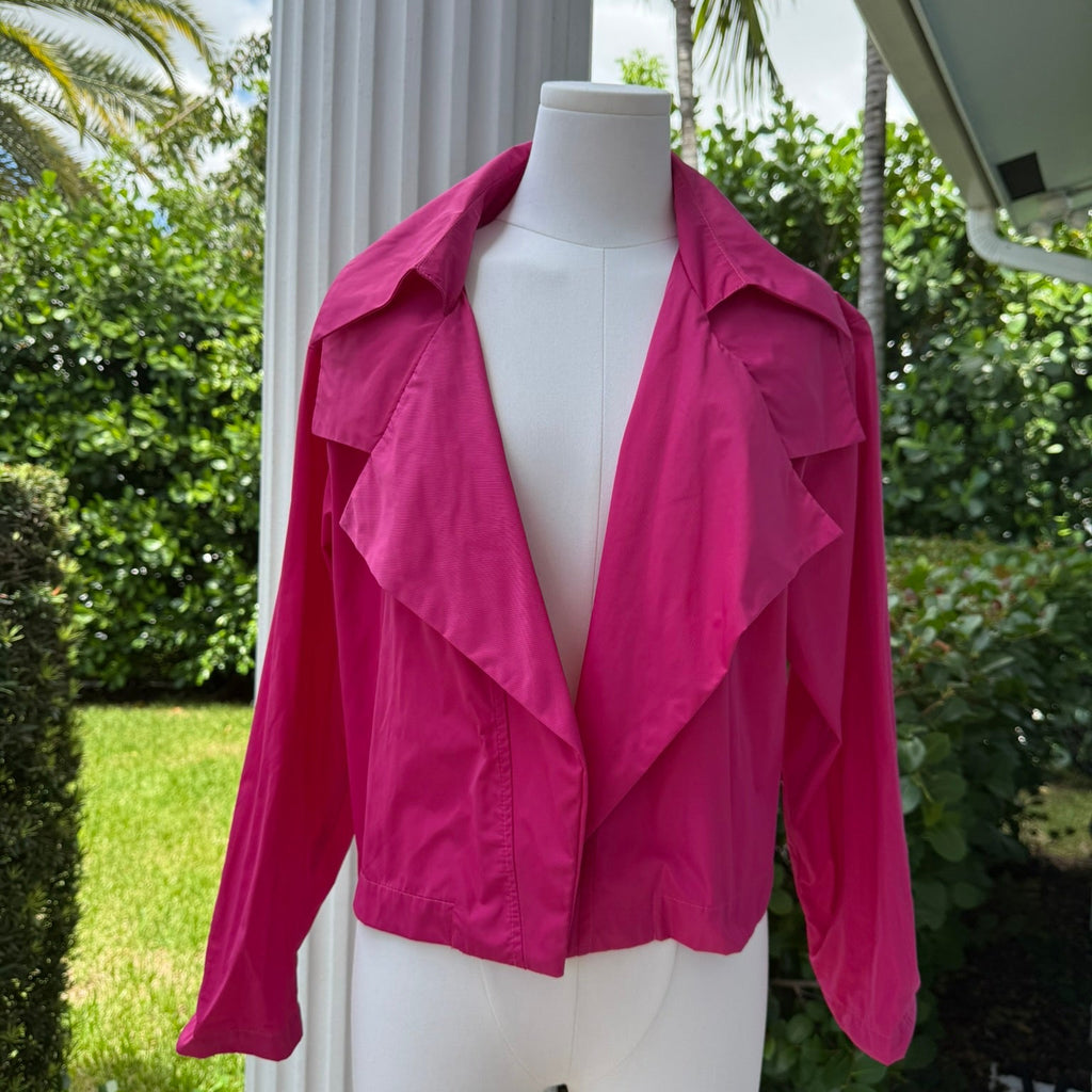 Planet Cropped Asymmetrical Jacket Lipstick One Size