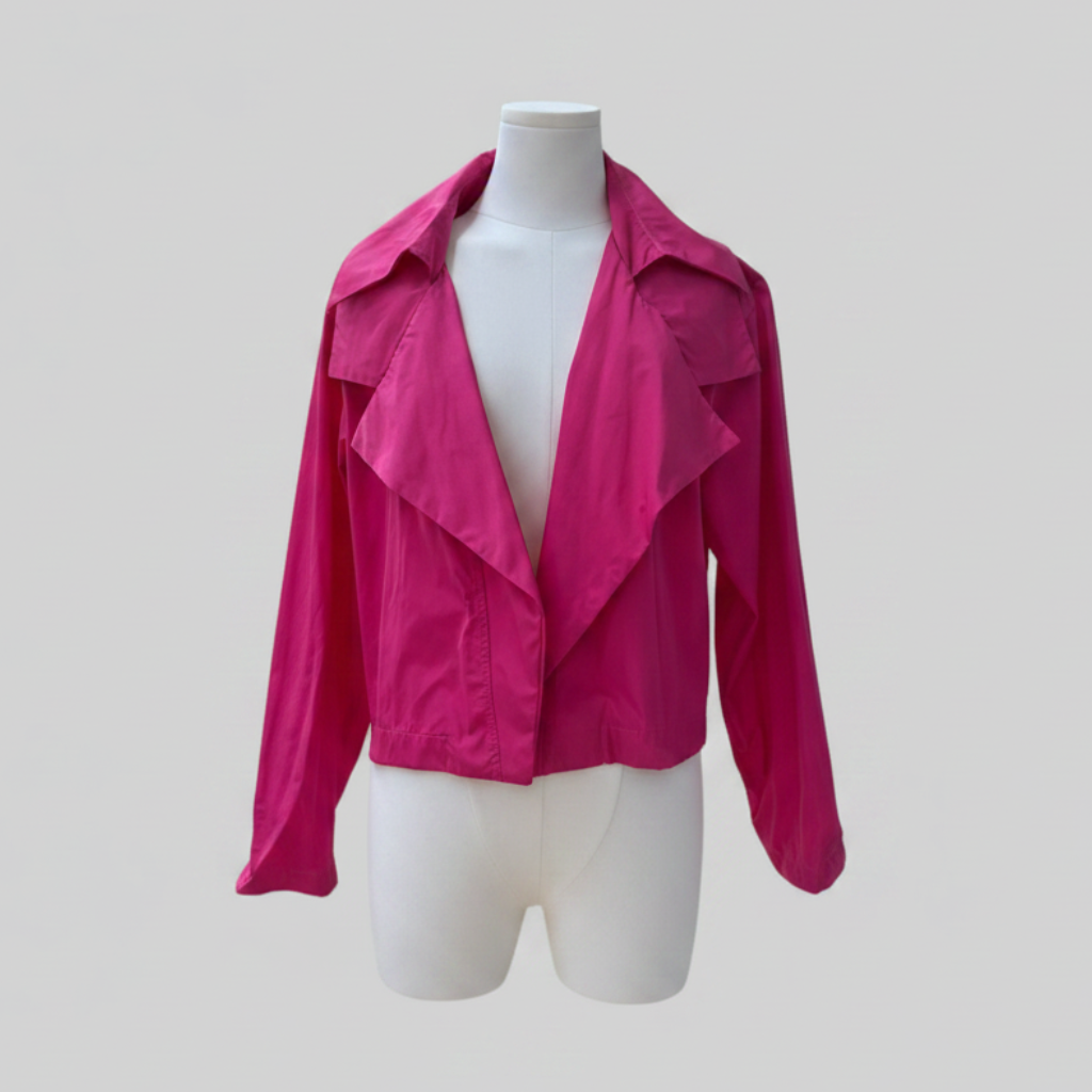 Planet Cropped Asymmetrical Jacket Lipstick One Size