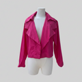 Planet Cropped Asymmetrical Jacket Lipstick One Size