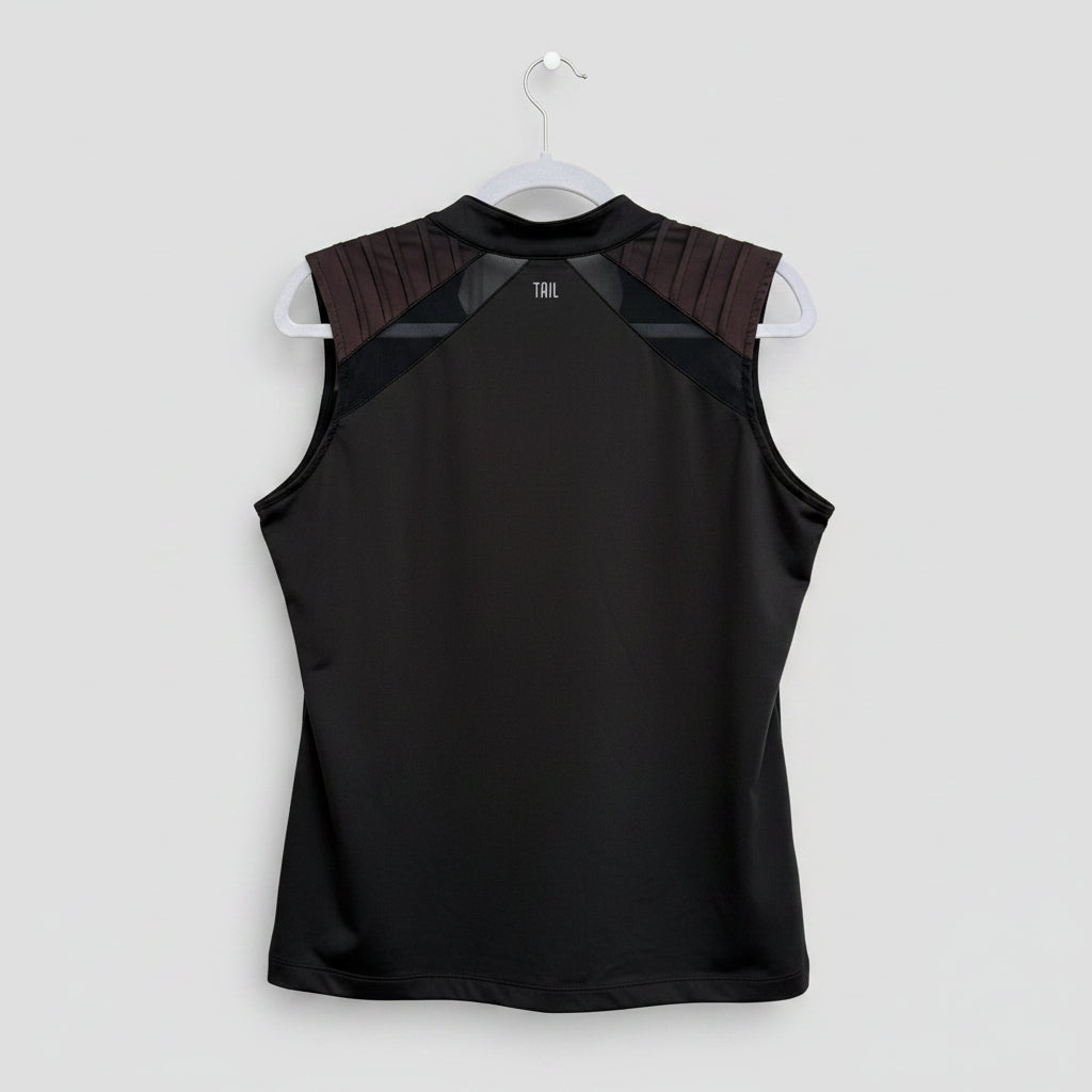 Tail Activewear Sleeveless Zip-Front Top Size Large