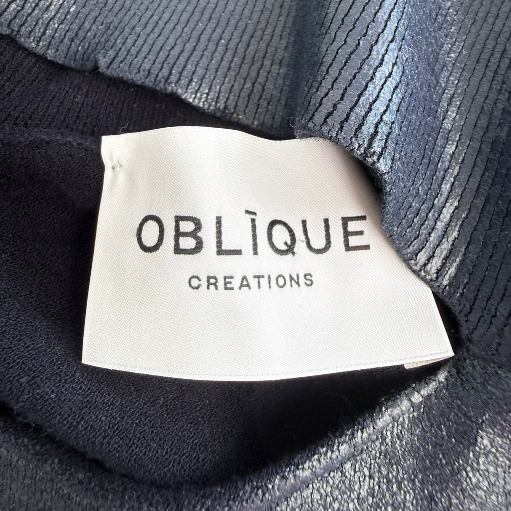 Oblique Creations Coated Mock-Neck Sweater Size 2 (Medium)