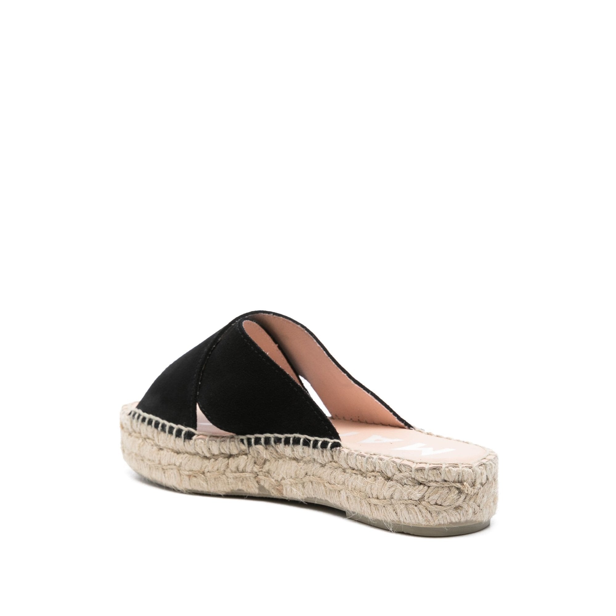 Manebi Double Sole Black Suede Espadrille Slides Size 40 (US9)
