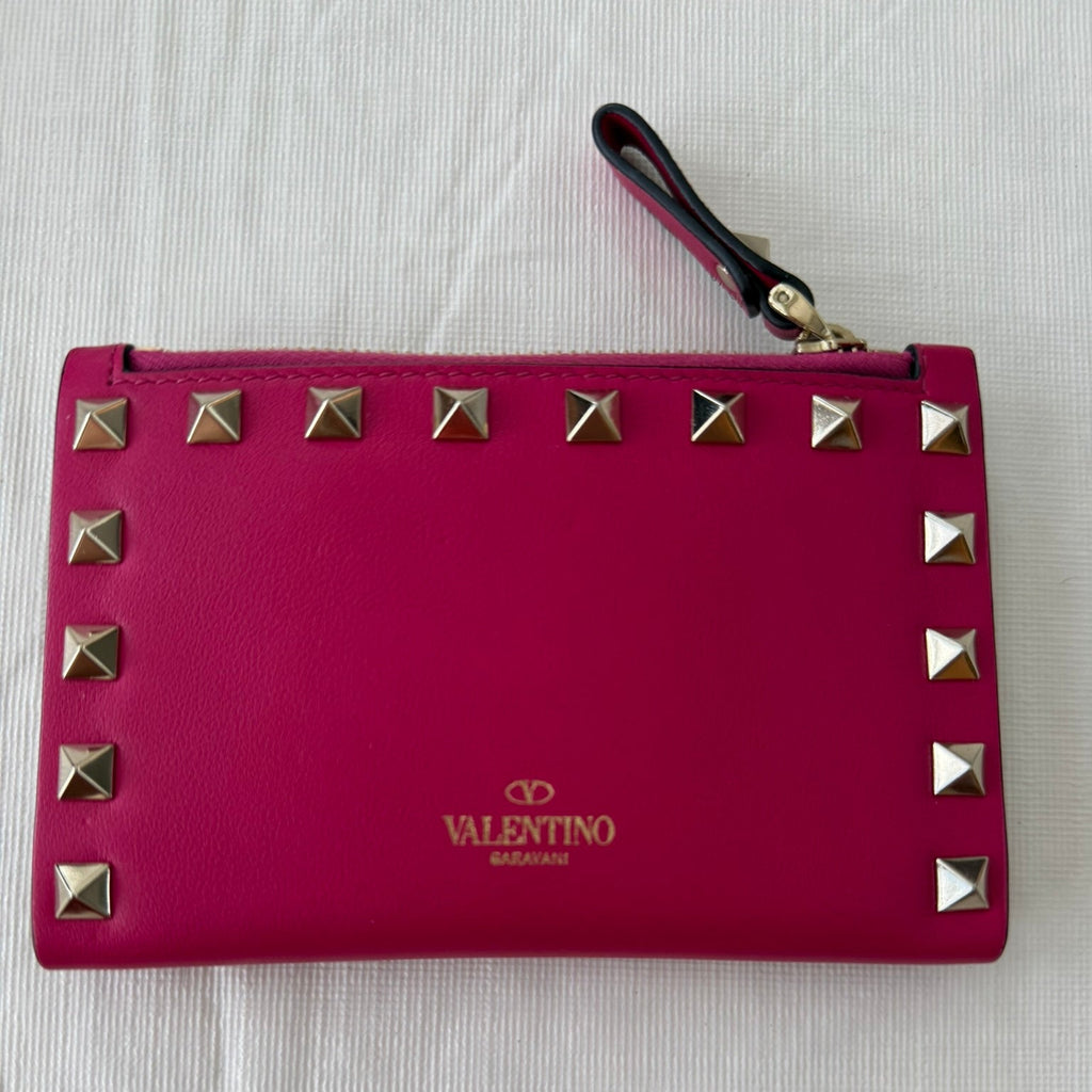 Valentino Garavani Rockstud Continental Wallet -Fuchsia