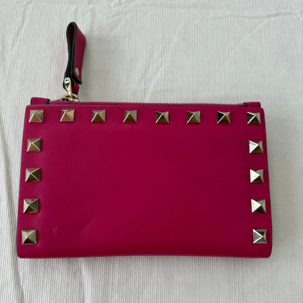 Valentino Garavani Rockstud Continental Wallet -Fuchsia
