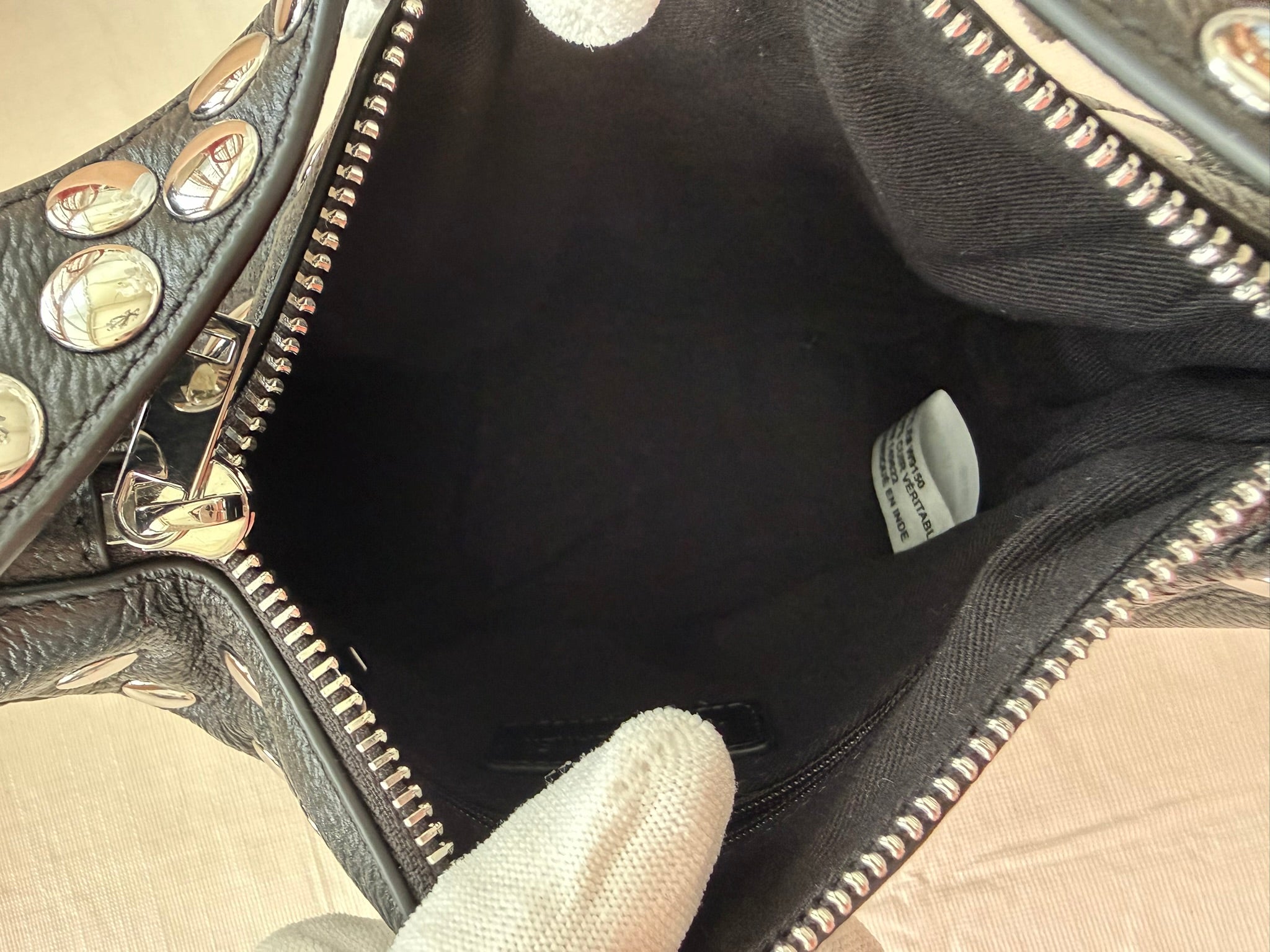 Walter Baker Hendrix Studded Mini Shoulder Bag- Black