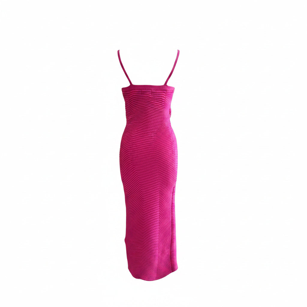 RNWY Hot Pink Ribbed Knit Dress Size Small (Copy)