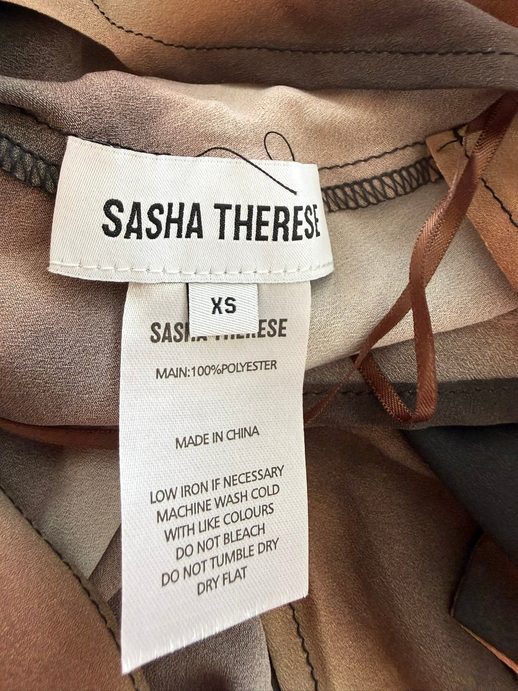 Sasha Therese Tie-Neck Cowl Halter Top Size XS