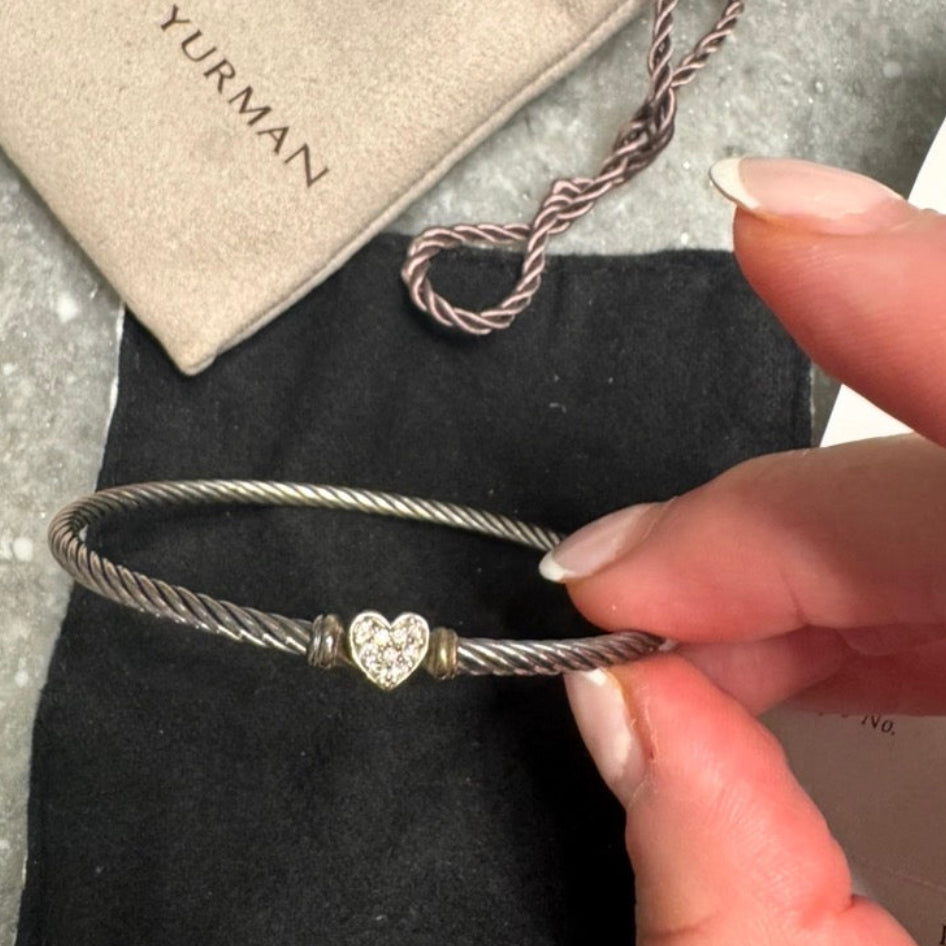 David Yurman Cable Heart Bracelet