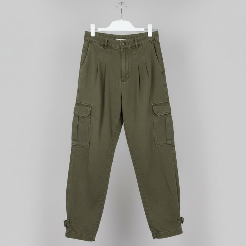 Ba&sh Olive Green Cargo Pants Size 38 (US 6) | High-Waisted Utility Trousers