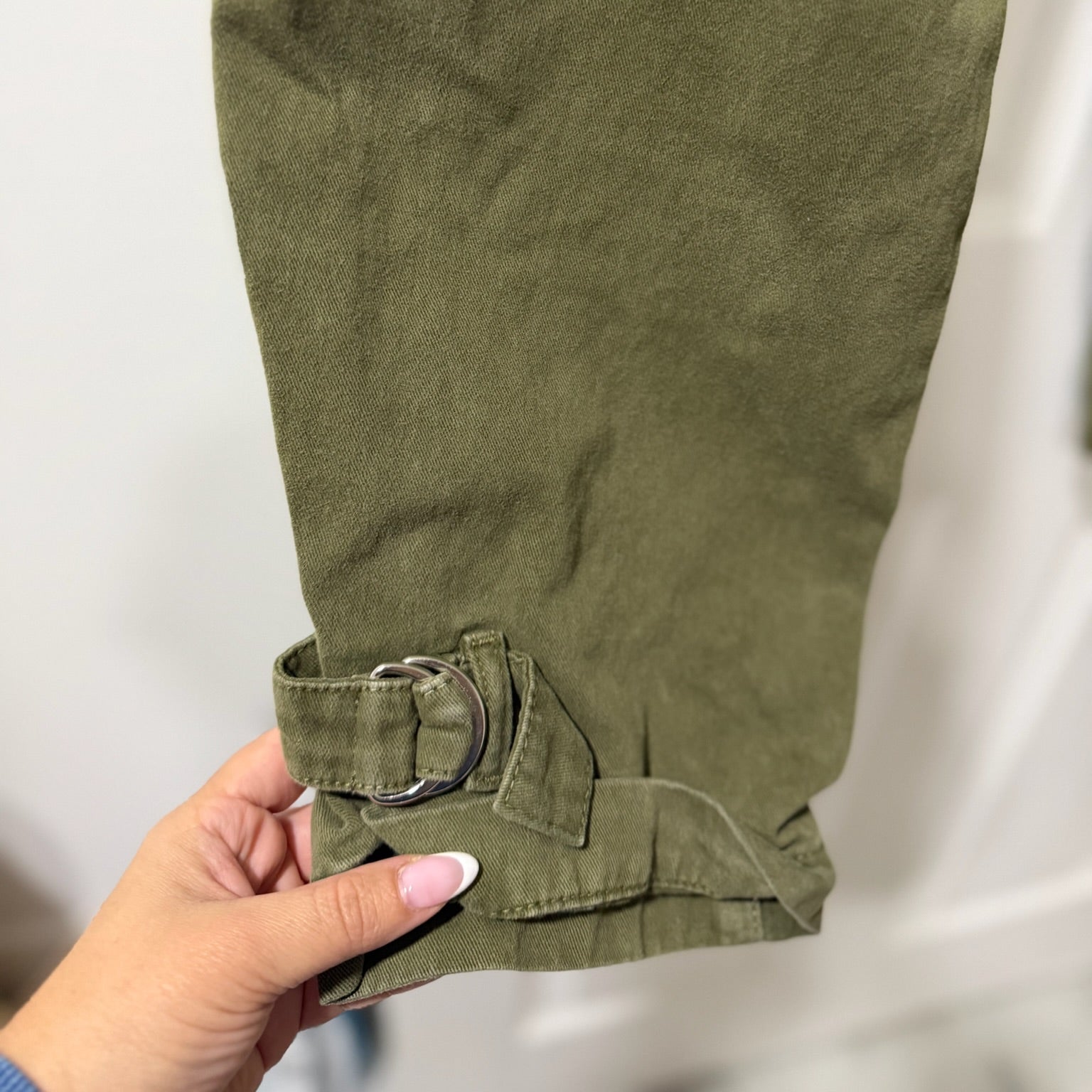 Ba&sh Olive Green Cargo Pants Size 38 (US 6) | High-Waisted Utility Trousers