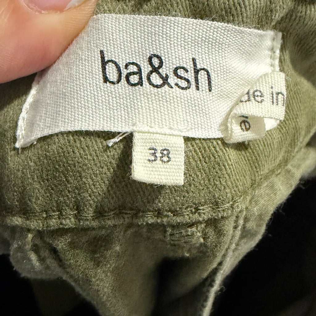 Ba&sh Olive Green Cargo Pants Size 38 (US 6) | High-Waisted Utility Trousers