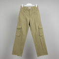 Ba&sh Olive Green Distressed Hem Cargo Pants Size 38 (US 6) | Utility Trousers