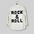 Elan White Rock & Roll Denim Jacket Size S | Embroidered Fringe Jacket