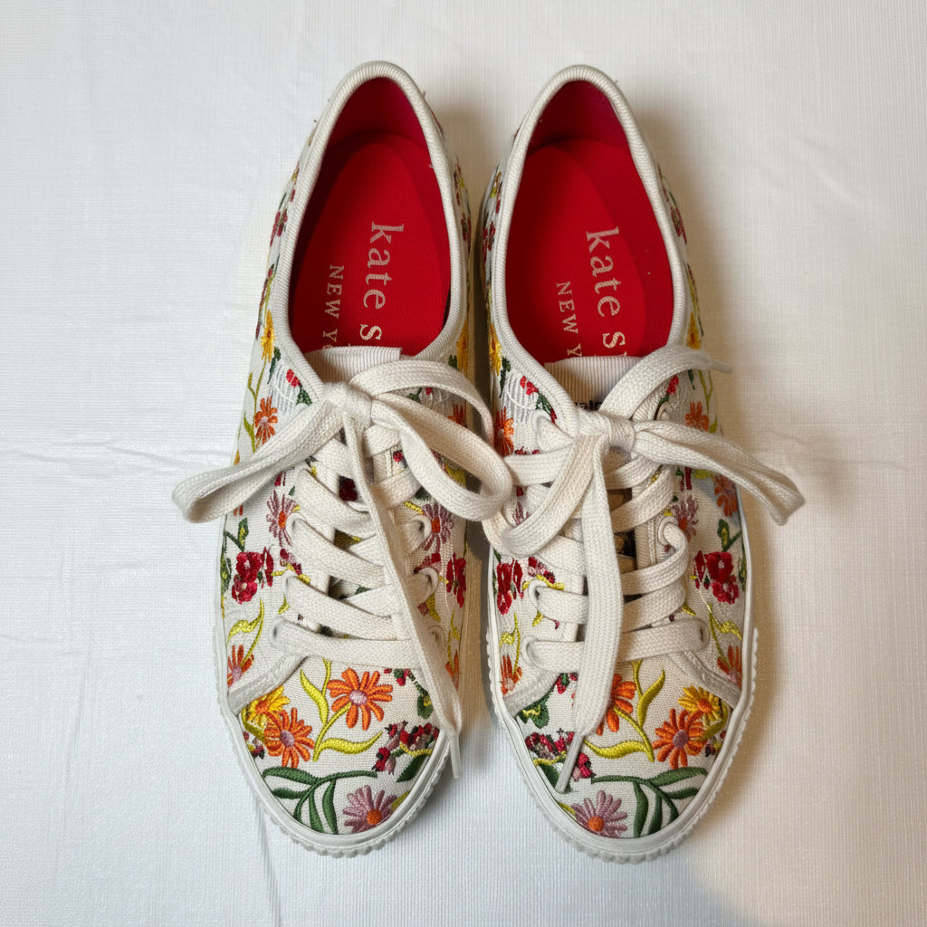 Kate Spade Tennison Floral Embroidered Sneakers (Multiple Sizes)