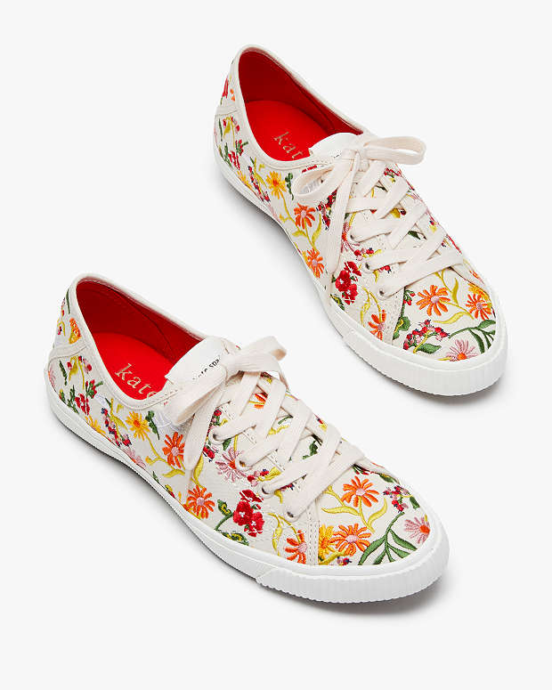 Kate Spade Tennison Floral Embroidered Sneakers (Multiple Sizes)