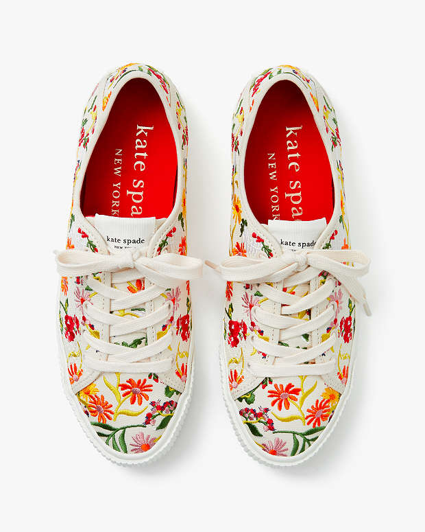 Kate Spade Tennison Floral Embroidered Sneakers (Multiple Sizes)