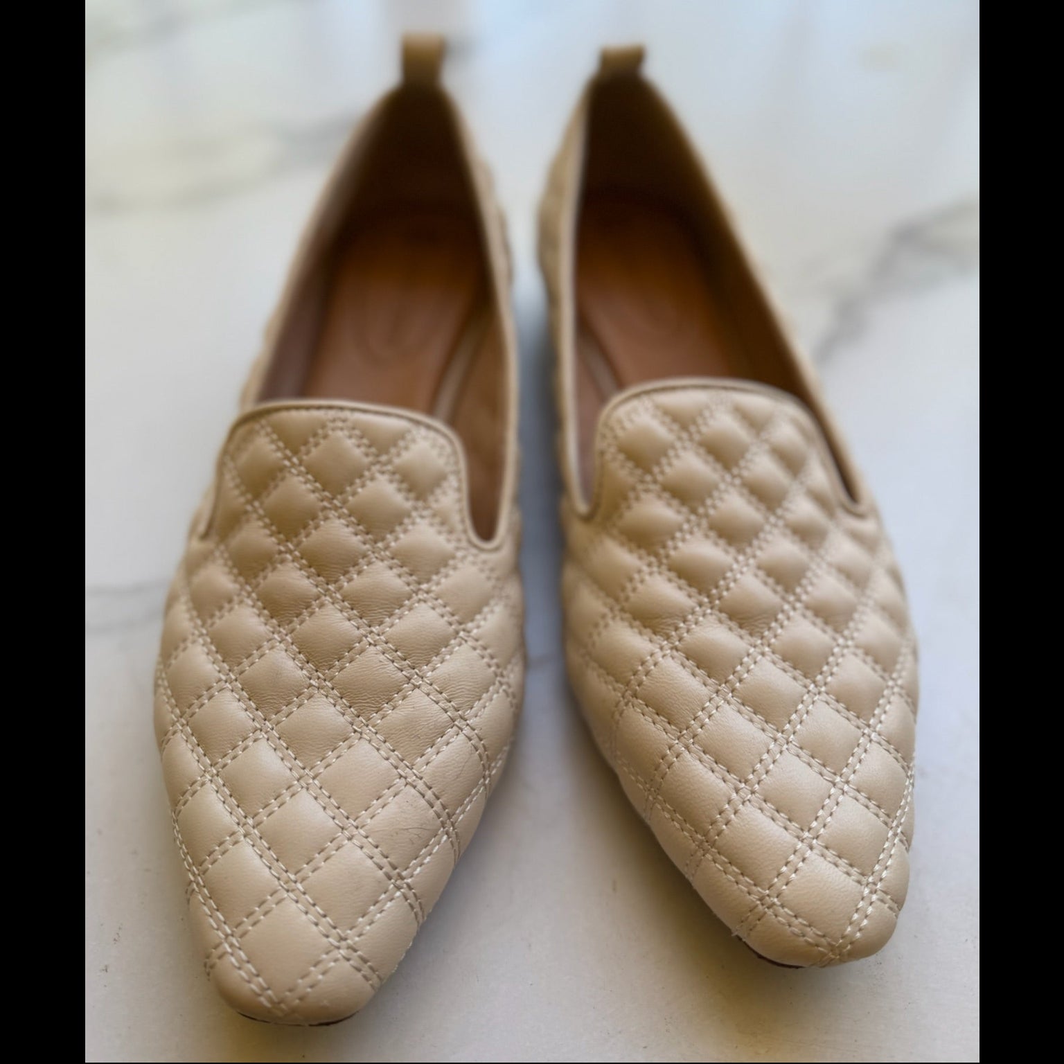 Corso Como Quilted Pointed-Toe Flats Size 8