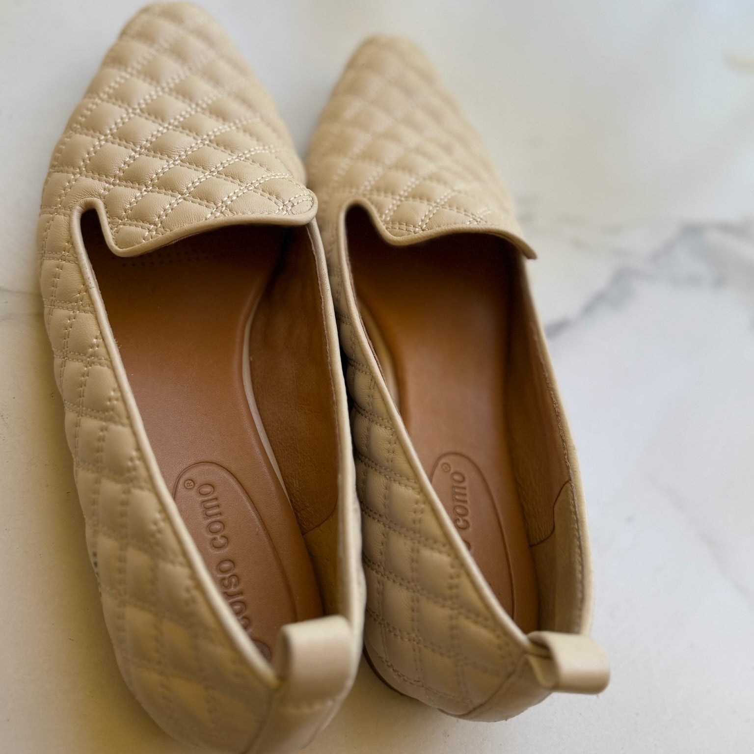 Corso Como Quilted Pointed-Toe Flats Size 8