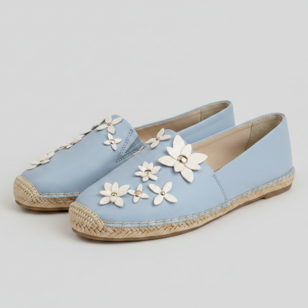 Michael Kors Floral Leather Espadrilles Size 8.5