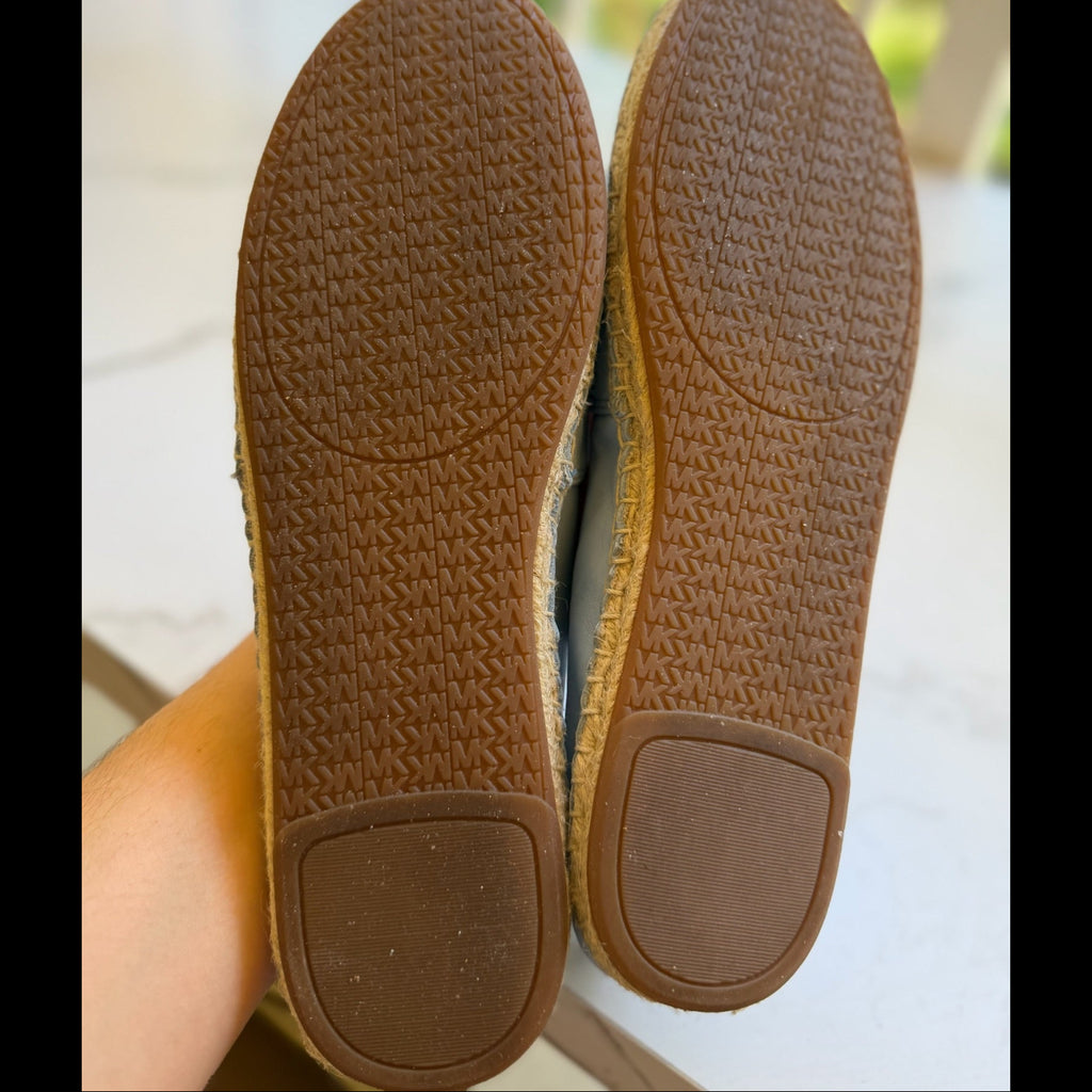 Michael Kors Floral Leather Espadrilles Size 8.5