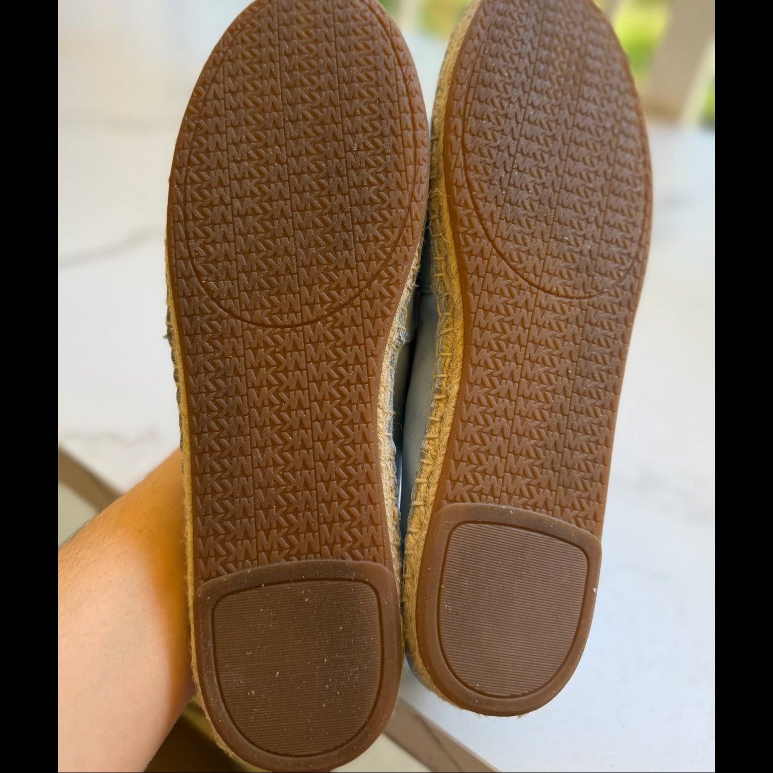 Michael Kors Floral Leather Espadrilles Size 8.5