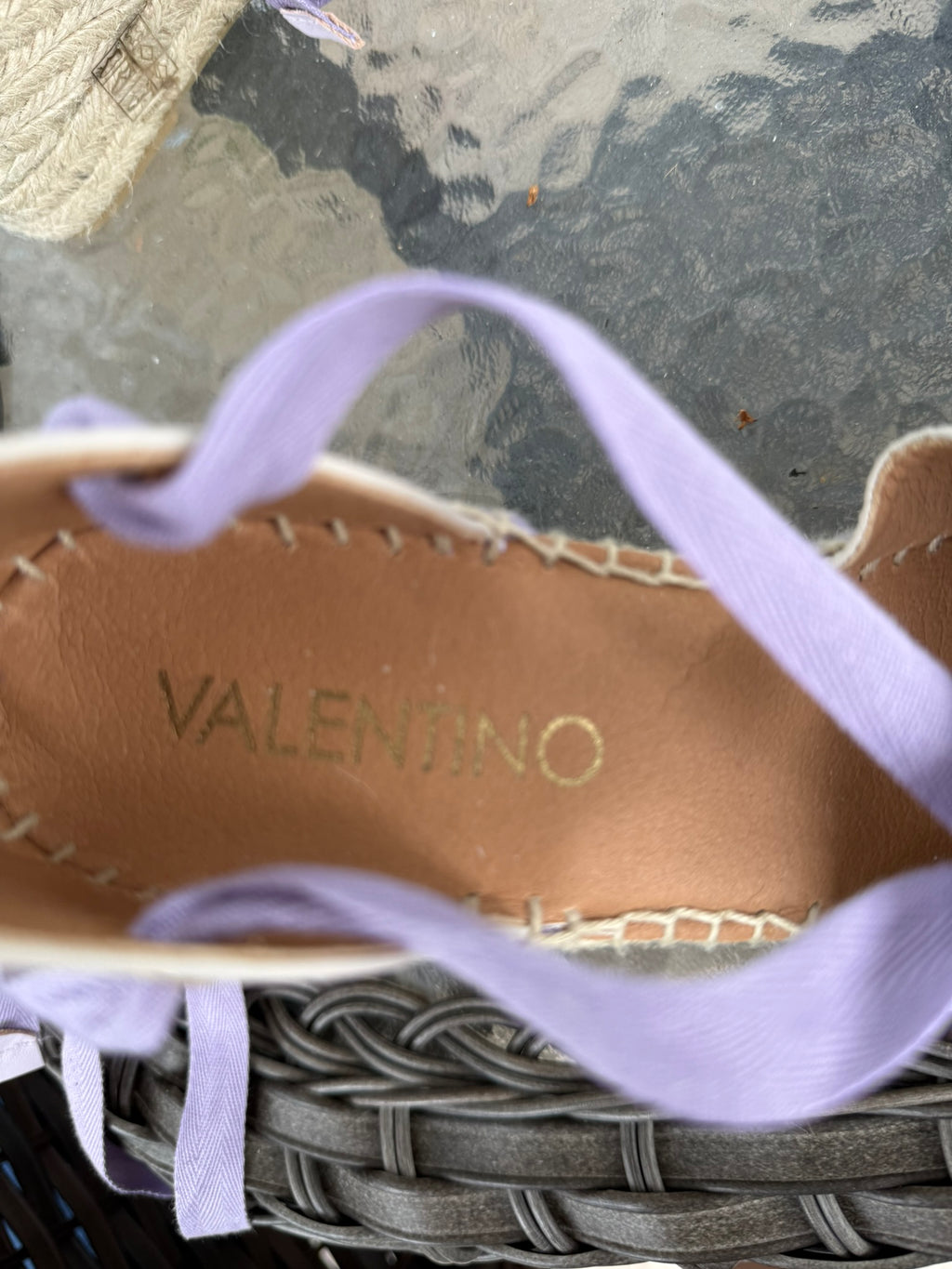 Valentino by Mario Valentino Roxana VLOGO Wedge Sandal Size 38