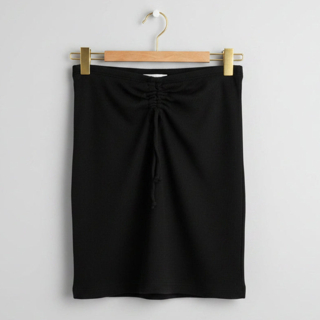 Stateside Black Ruched Tub Top Size Small