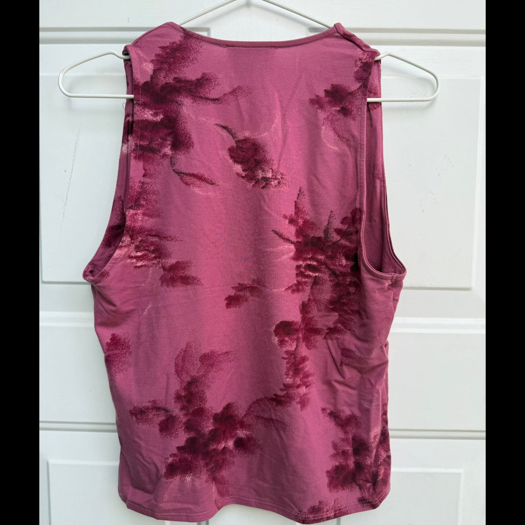 Reformation Floral V-Neck Sleeveless Top Size Medium