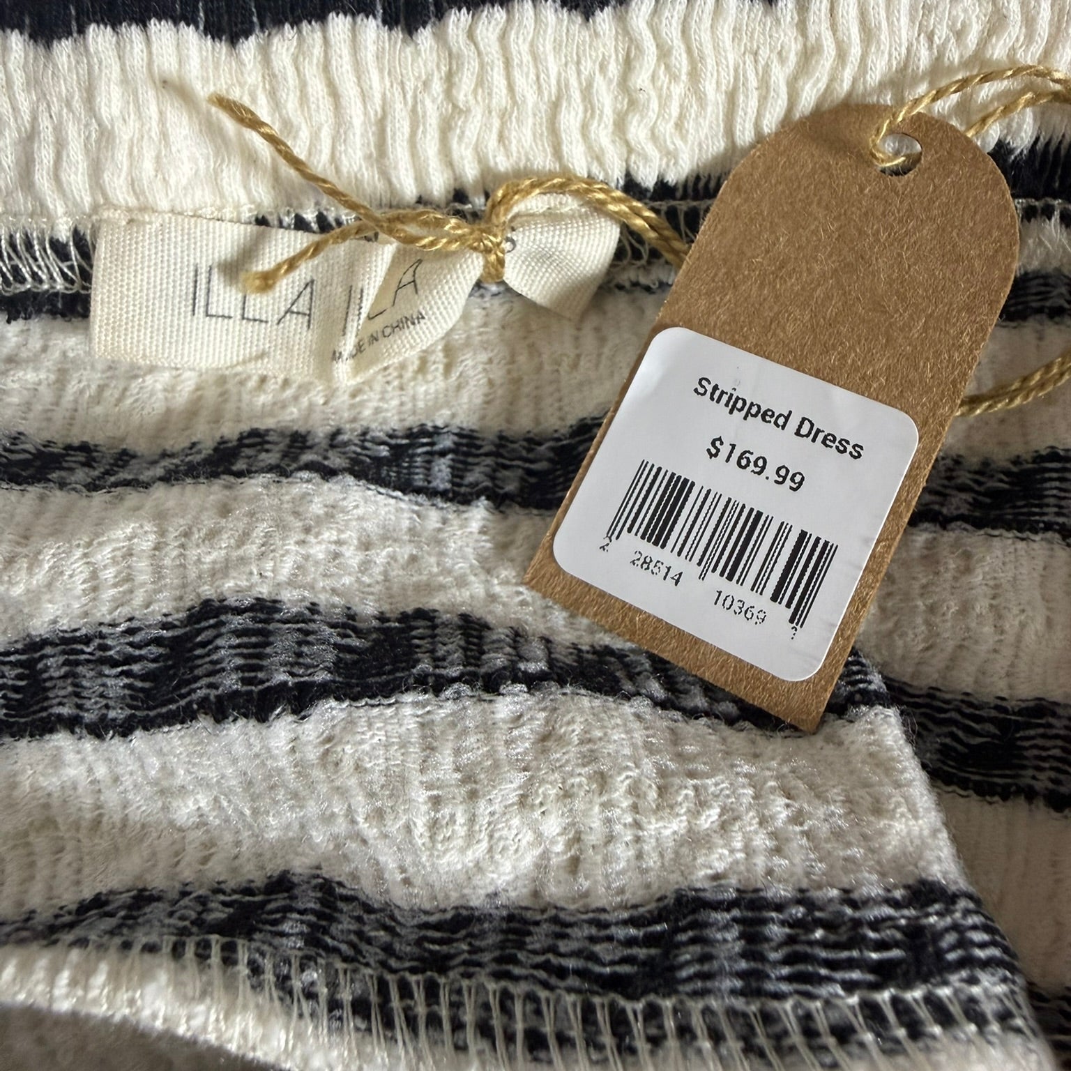 Illa Illa Striped Bodycon Midi Dress Size Small