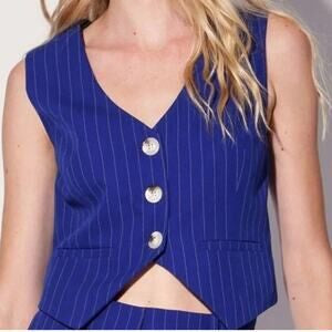 Walter Baker Pinstripe Tailored Vest Size Medium