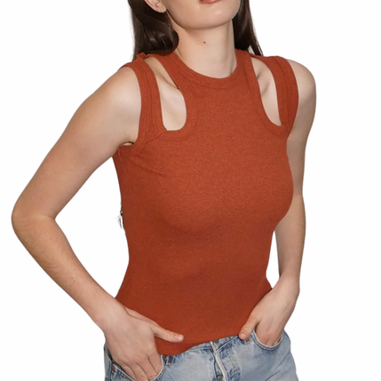 LNA Clothing Cut-Out Ribbed Tank Size Small