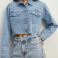 Mavi Brenda Mid Blue 90's Raw Hem Jacket Size Medium