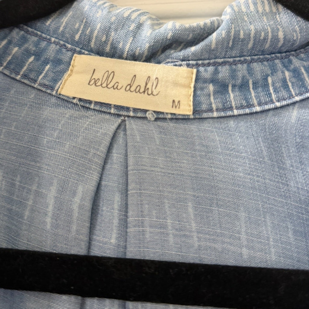 Bella Dahl Striped Tencel Button-Down Shirt Size M | Lightweight Casual Blouse