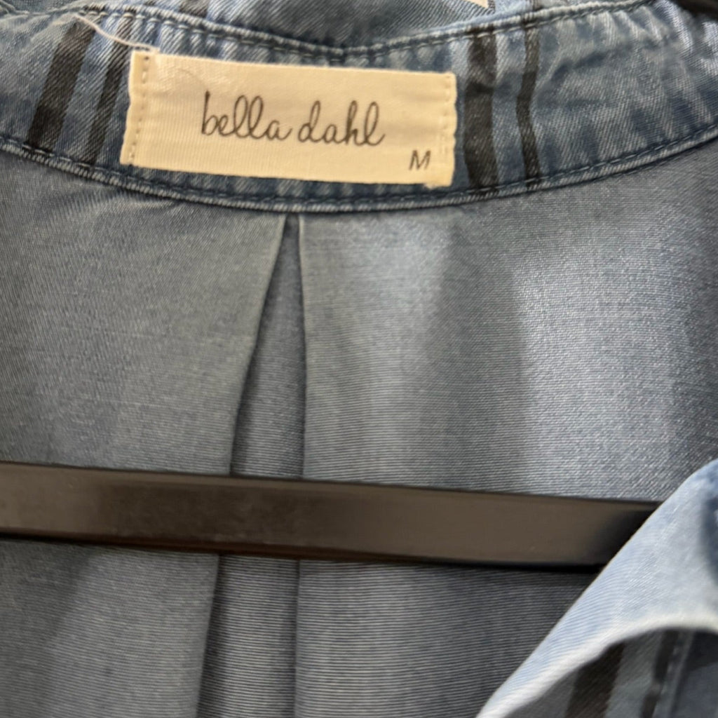 Bella Dahl Striped Tencel Button-Down Shirt Size M | Lightweight Casual Blouse