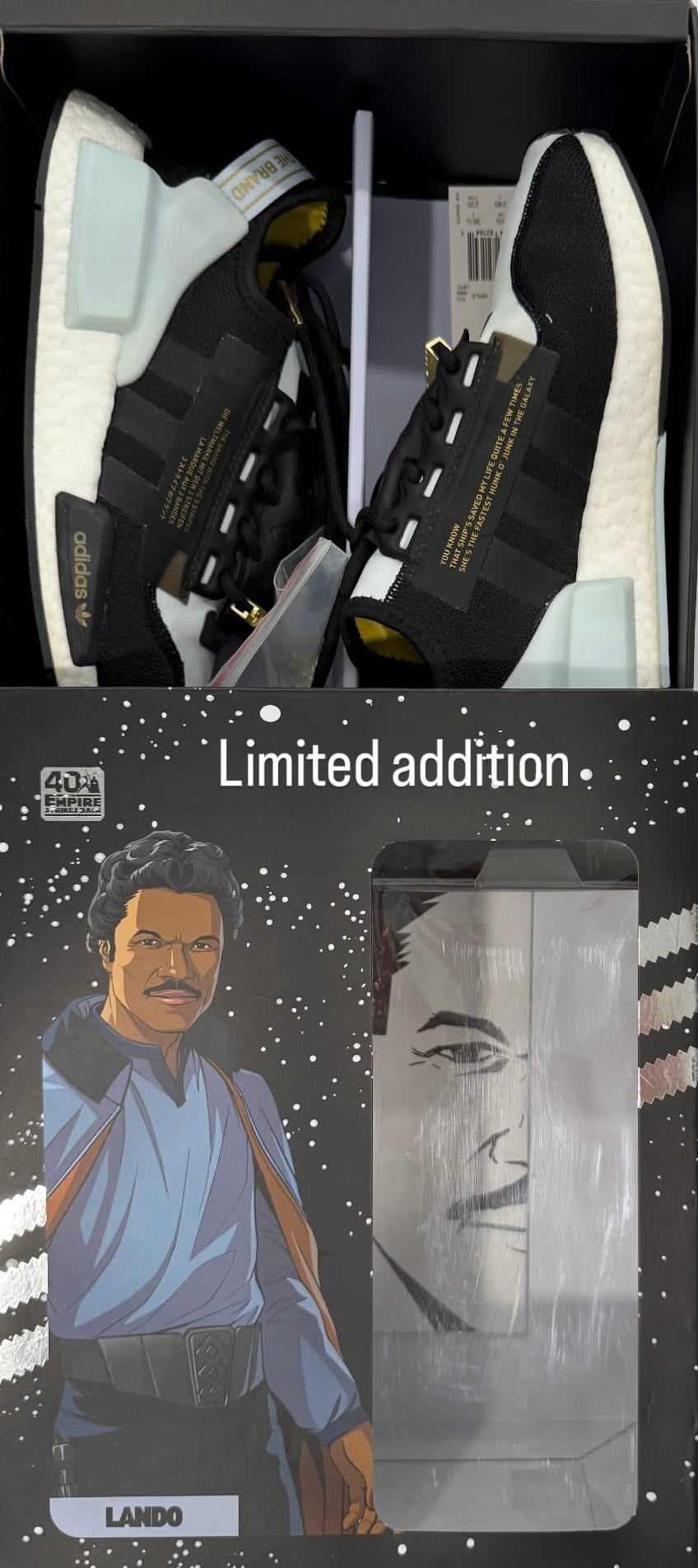 New Adidas x Star Wars NMD_R1 V2 FX9300 Lando Calrissian Black Gold Men Size 6