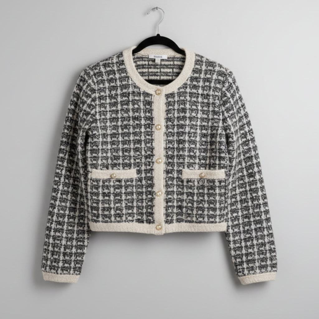 Splendid Tweed Knit Cardigan Jacket Size S