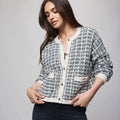 Splendid Tweed Knit Cardigan Jacket Size S