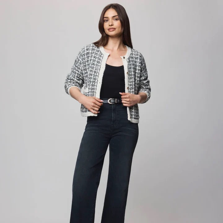 Splendid Tweed Knit Cardigan Jacket Size S