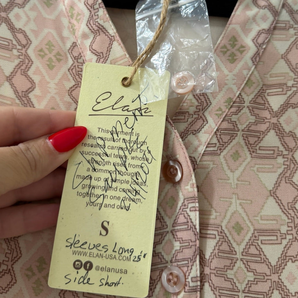 Elan Printed Tiered Shift Dress Size S