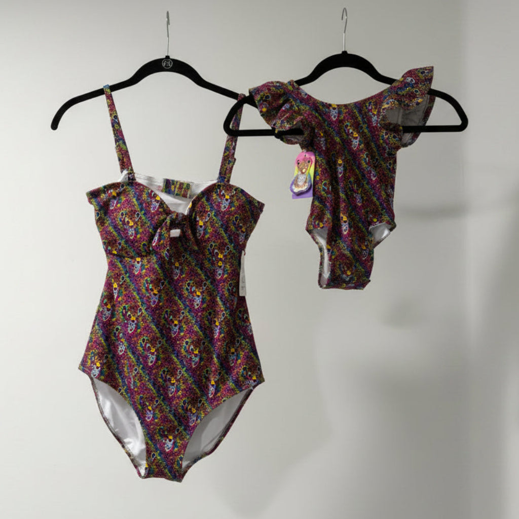 Posh Peanut x Lisa Frank One-Piece, Mommy & Me Swimsuit Womens M Baby 18-24 Months