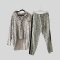 Pam & Gela Snakeprint Button Down Shirt and Pants Set Size M
