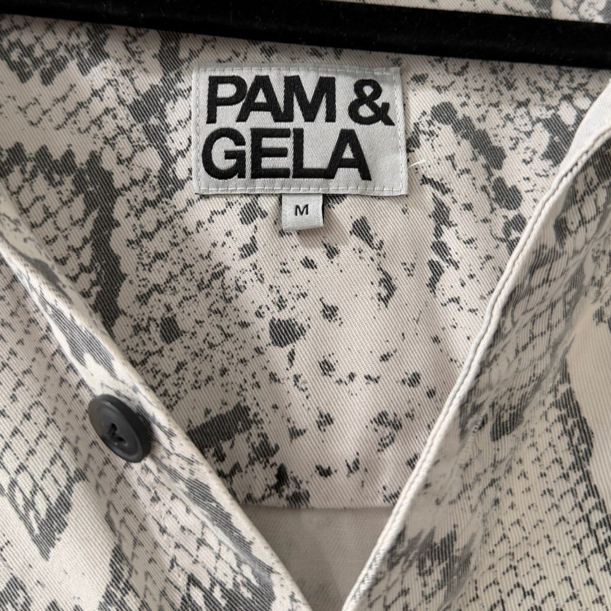 Pam & Gela Snakeprint Button Down Shirt and Pants Set Size M