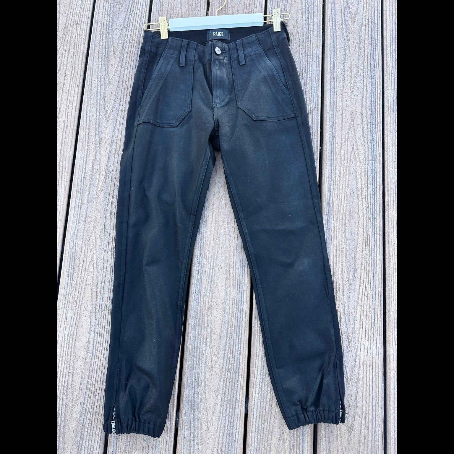 Paige Mayslie Coated Jogger Pants Size 26