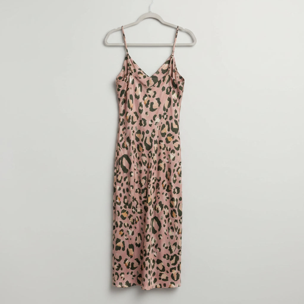 Show Me Your Mumu Leopard Slip Dress Size M
