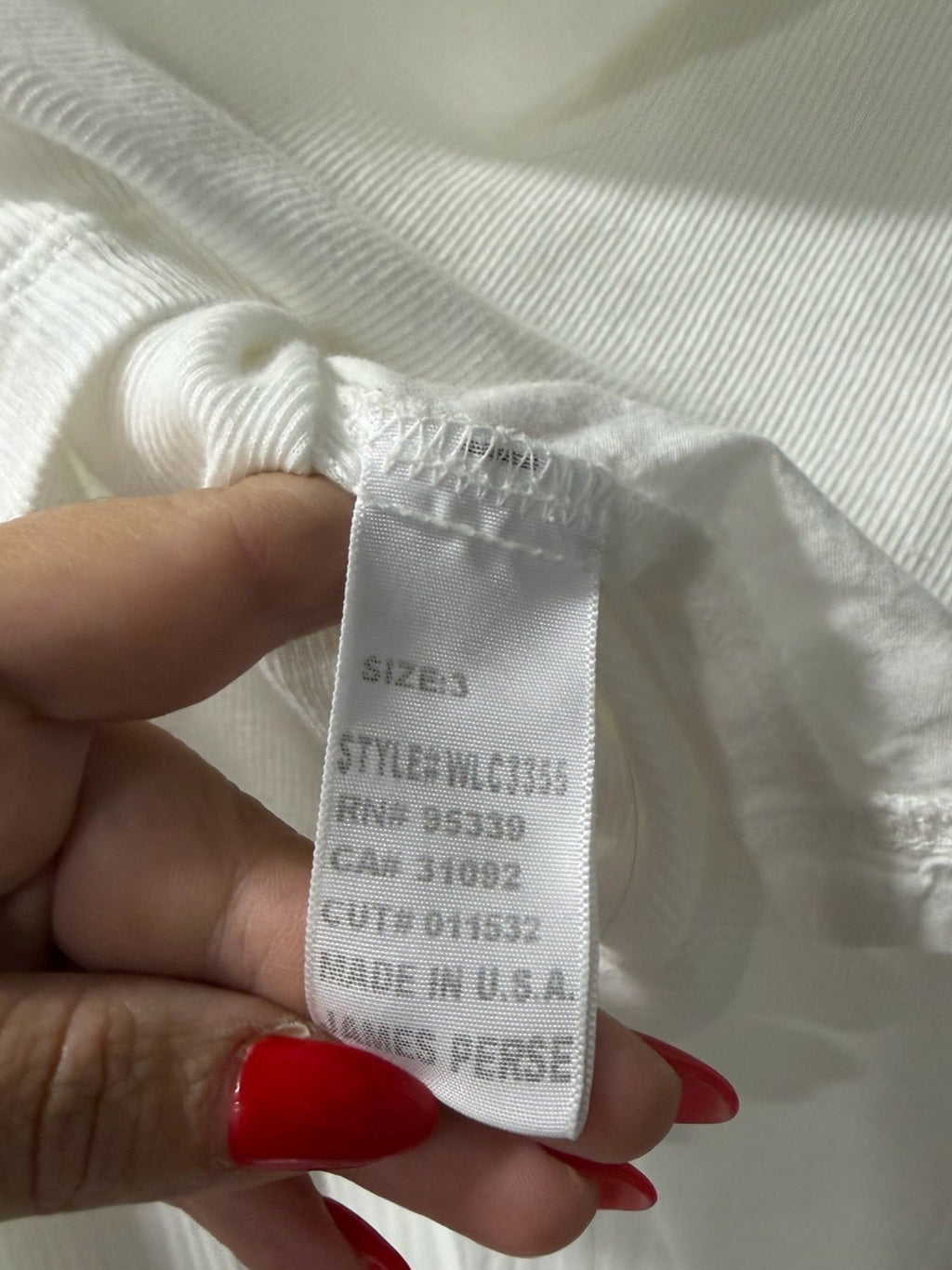 James Perse White Button-Down Long Sleeve Shirt Size 3 (Large)